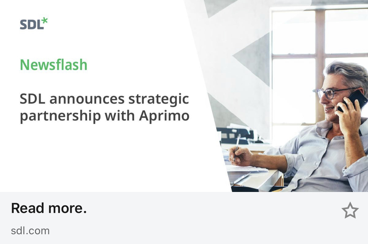 SDL Announces Strategic Partnership with Aprimo